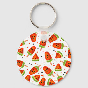 Watermelon pattern key ring