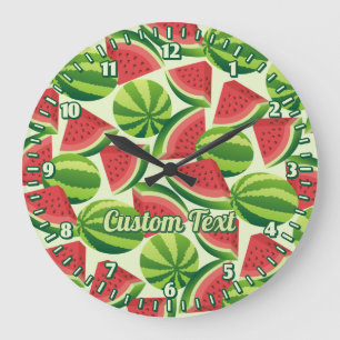 Watermelon Pattern Large Clock