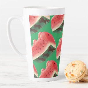 Watermelon Pattern Latte Mug