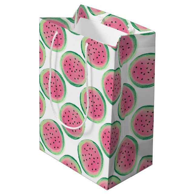 Watermelon Pattern  Medium Gift Bag (Back Angled)