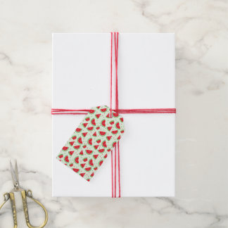 Watermelon Pattern Melon Fruit Summer Light Green Gift Tags