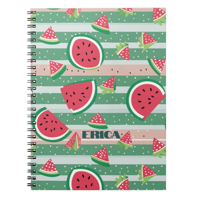 Watermelon Pattern Notebook (Front)