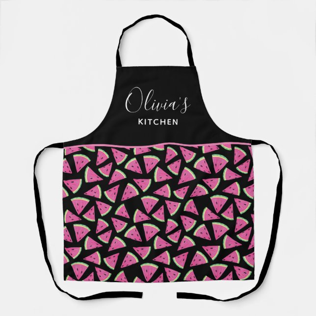 Watermelon Pattern Personalised Apron (Front)