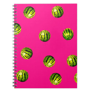 watermelon pattern pink notebook