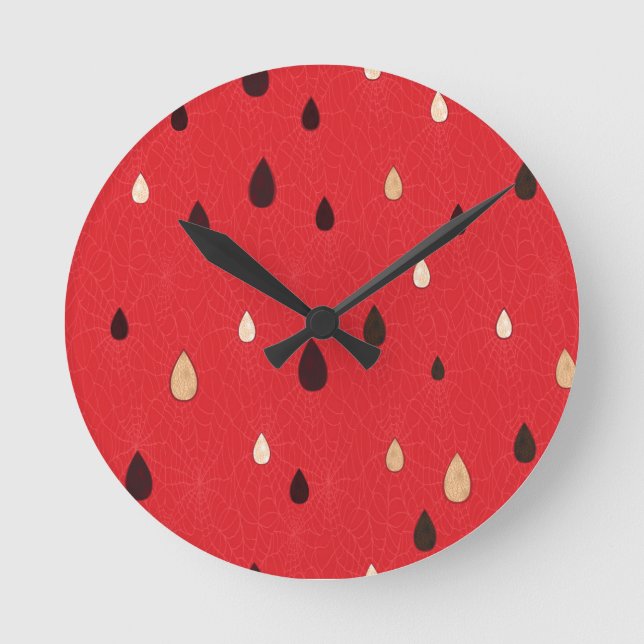 Watermelon Pattern Round Clock (Front)