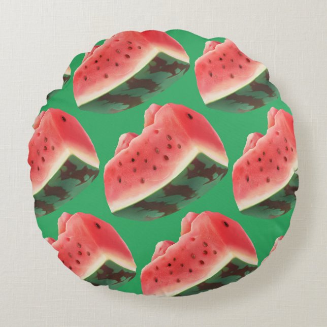 Watermelon Pattern Round Cushion (Front)