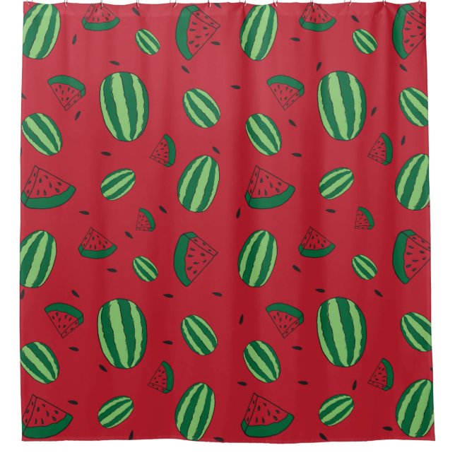 Watermelon pattern shower curtain (Front)