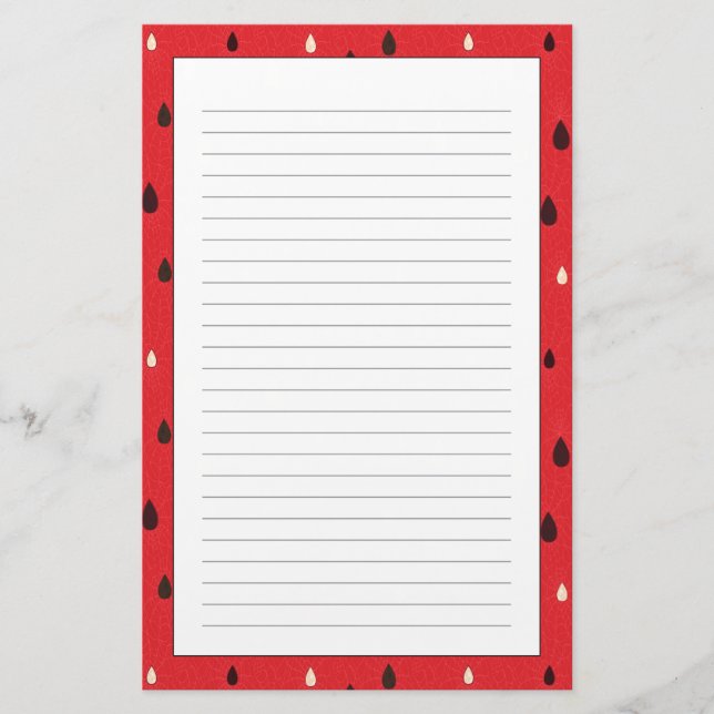 Watermelon Pattern Stationery (Front)