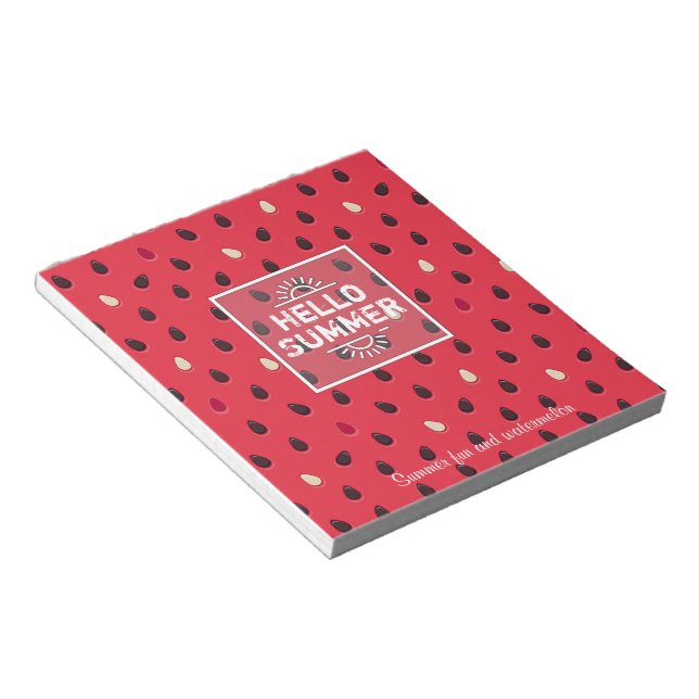 Watermelon Pattern, Summer Time | Personalised Notepad (Angled)