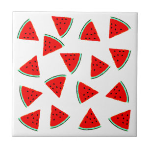 Watermelon Pattern Triangles Ceramic Tile