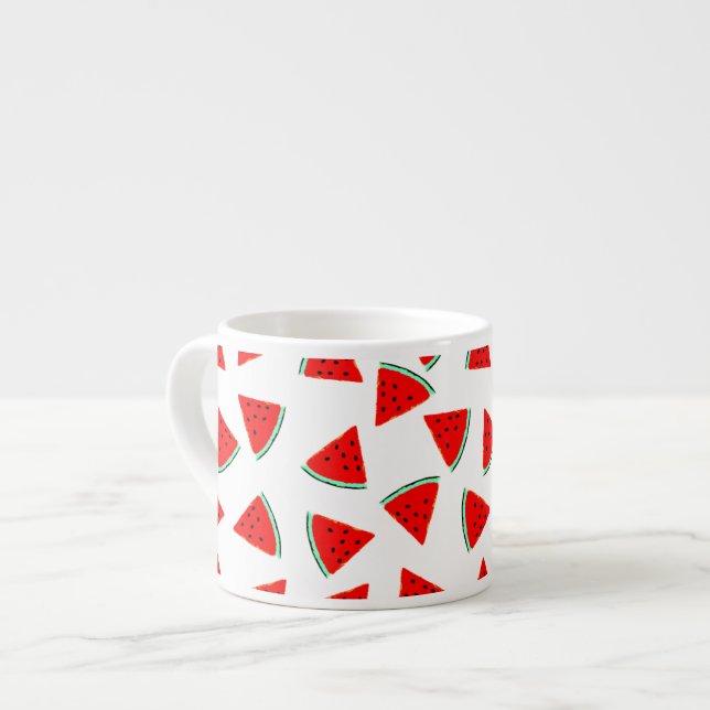 Watermelon Pattern Triangles Espresso Cup (Front Left)