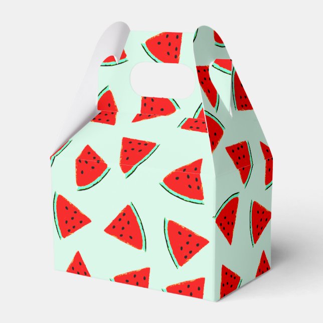 Watermelon Pattern Triangles Favour Box (Front Side)