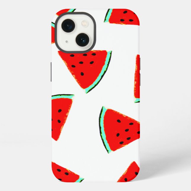 Watermelon Pattern Triangles iPhone Case (Back)