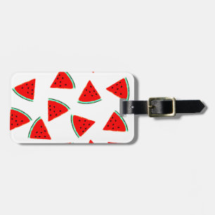 Watermelon Pattern Triangles Luggage Tag