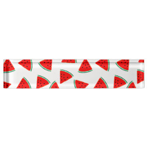 Watermelon Pattern Triangles Nameplate