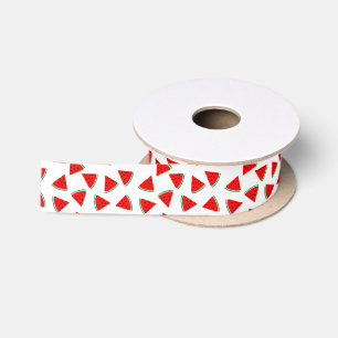 Watermelon Pattern Triangles Satin Ribbon