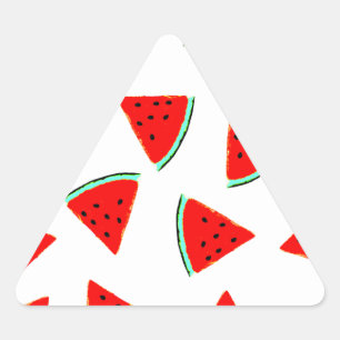 Watermelon Pattern Triangles Triangle Sticker