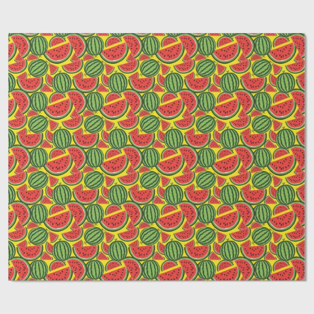 watermelon patterns wrapping paper (Flat)