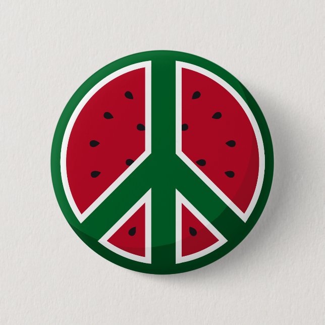 Watermelon Peace Button (Front)
