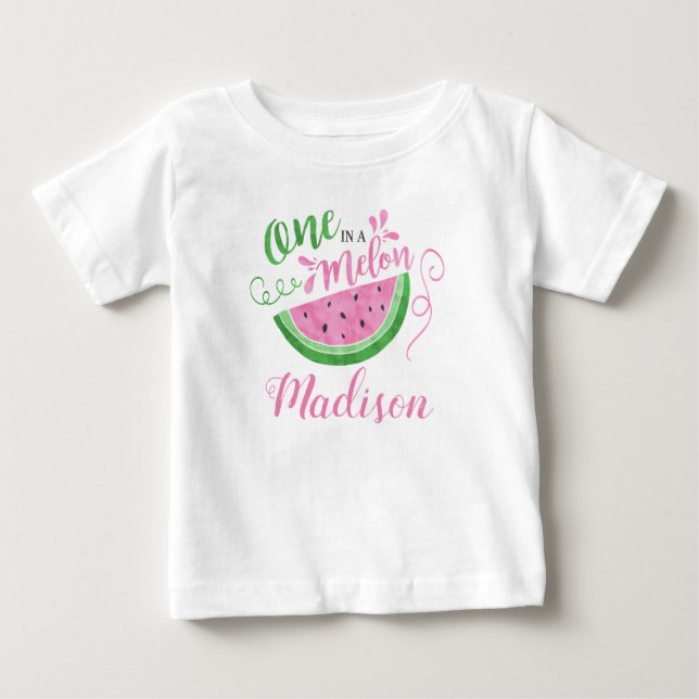 Watermelon Personalised Pink Birthday Shirt (Front)