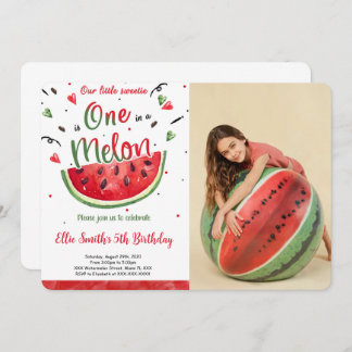 Watermelon Photo Invitation