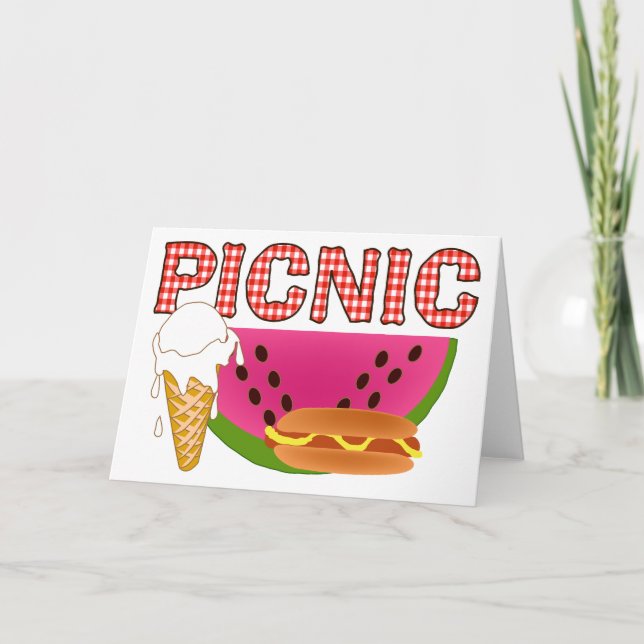Watermelon Picnic BBQ Invite (Front)