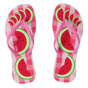 Watermelon Picnic Fruity Fun Summer Thongs