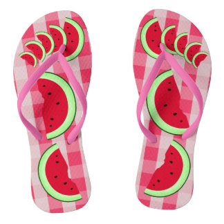 Watermelon Picnic Fruity Fun Summer Thongs