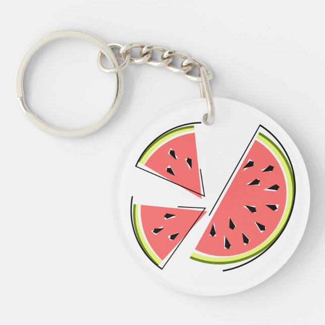 Watermelon Pieces double-sided Key Ring (Front)