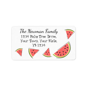 Watermelon Pieces Label