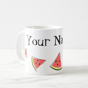 Watermelon Pieces Name Coffee Mug