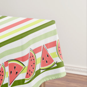 Watermelon Pieces Stripe Thin tablecloth