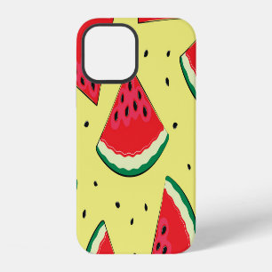 Watermelon Pieces: Summer Yellow Pattern iPhone 12 Case