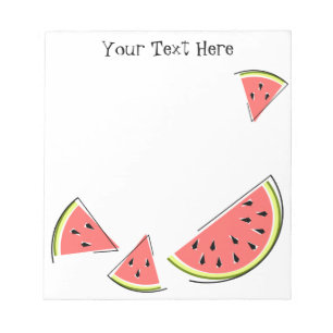 Watermelon Pieces Text Notepad