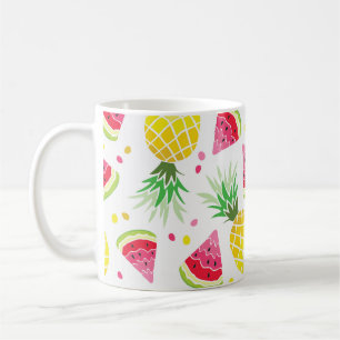 Watermelon Pineapple Summer Seamless Print Coffee Mug