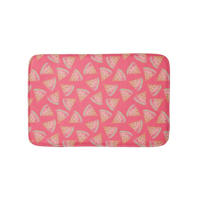 Watermelon Pink Bath Mat (Front)