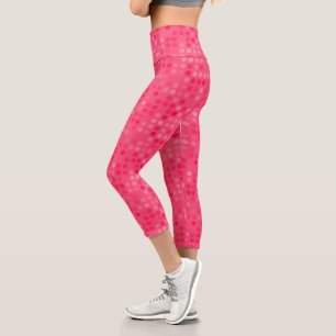watermelon pink dots capri leggings