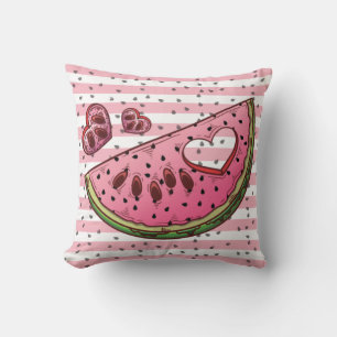 Watermelon Pink Green Cute Cushion
