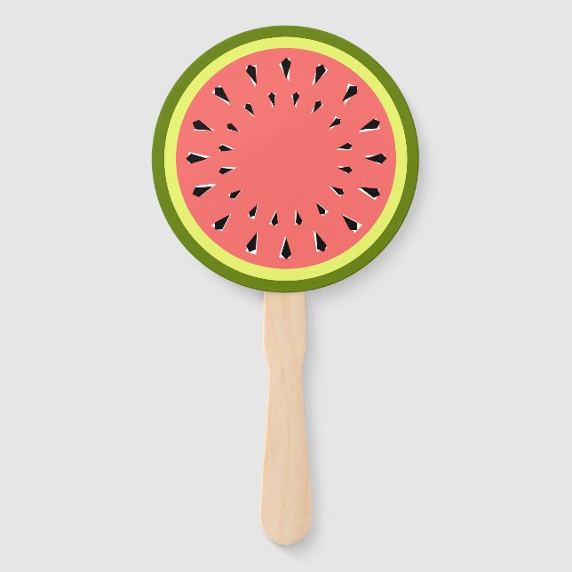 Watermelon Pink Hand Fan (Front)