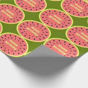 Watermelon Pink Multi Happy Birthday Wrapping Paper