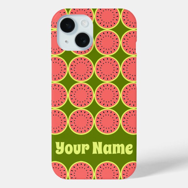 Watermelon Pink Multi Name iPhone case (Back)