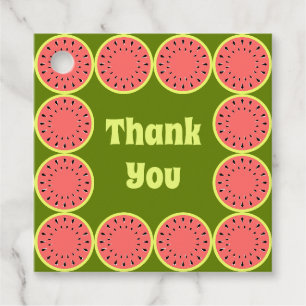 Watermelon Pink Multi Thank You text back Favour Tags