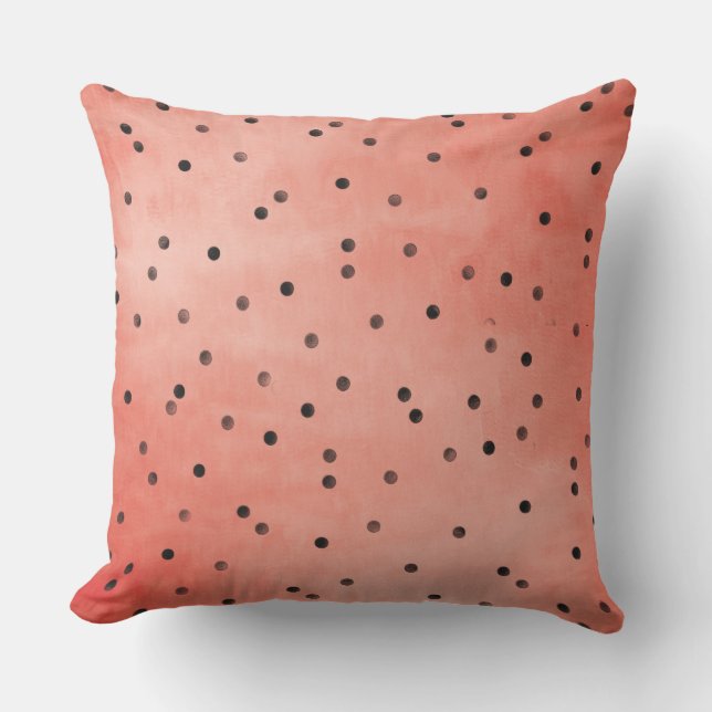 Watermelon Pink Outdoor Pillow (Front)