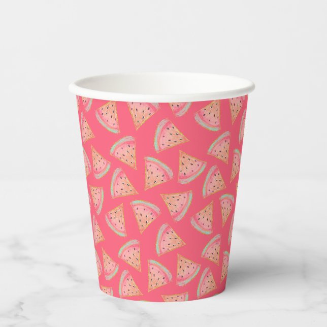 Watermelon Pink Paper Cups (Front)