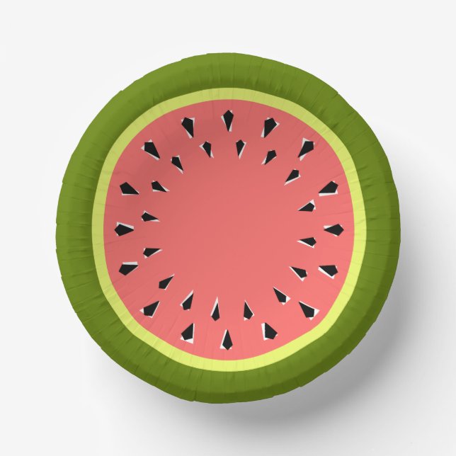 Watermelon Pink  Paper Plate (Front)