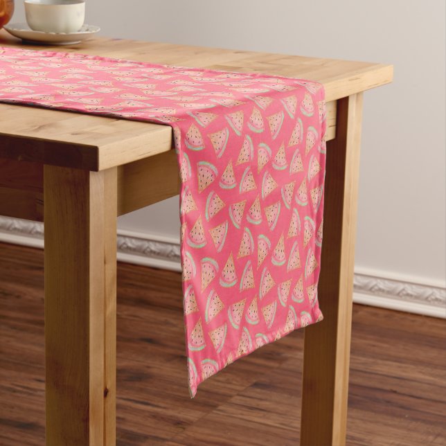 Watermelon Pink Short Table Runner (In Situ)