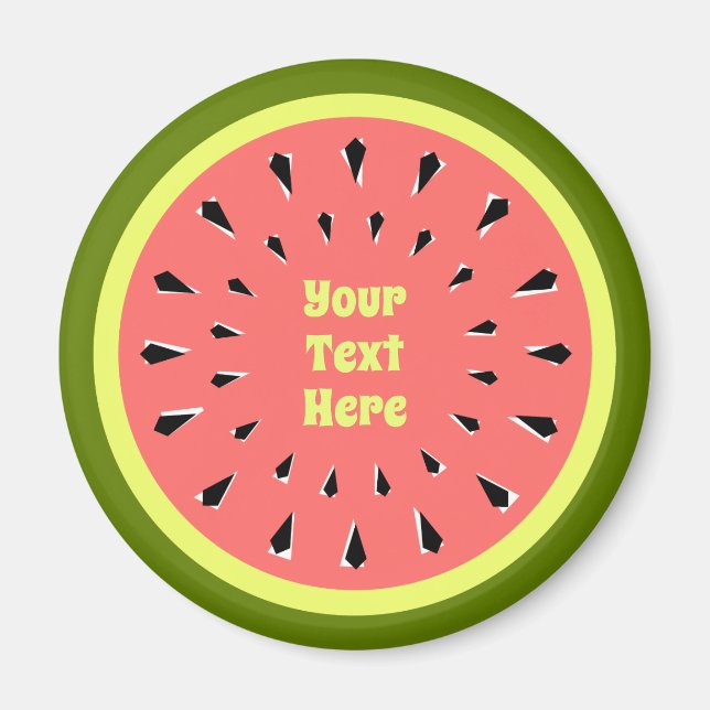 Watermelon Pink Text Magnet (Front)