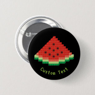 Watermelon Pixel Art 6 Cm Round Badge