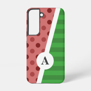 Watermelon Polka Dot and Stripe Pattern Samsung Galaxy Case