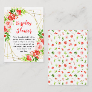 Watermelon Pomegranate Baby Shower Display Shower Enclosure Card